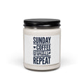 Sunday Coffee Football Repeat Soy Candle | Navy Text 9 oz