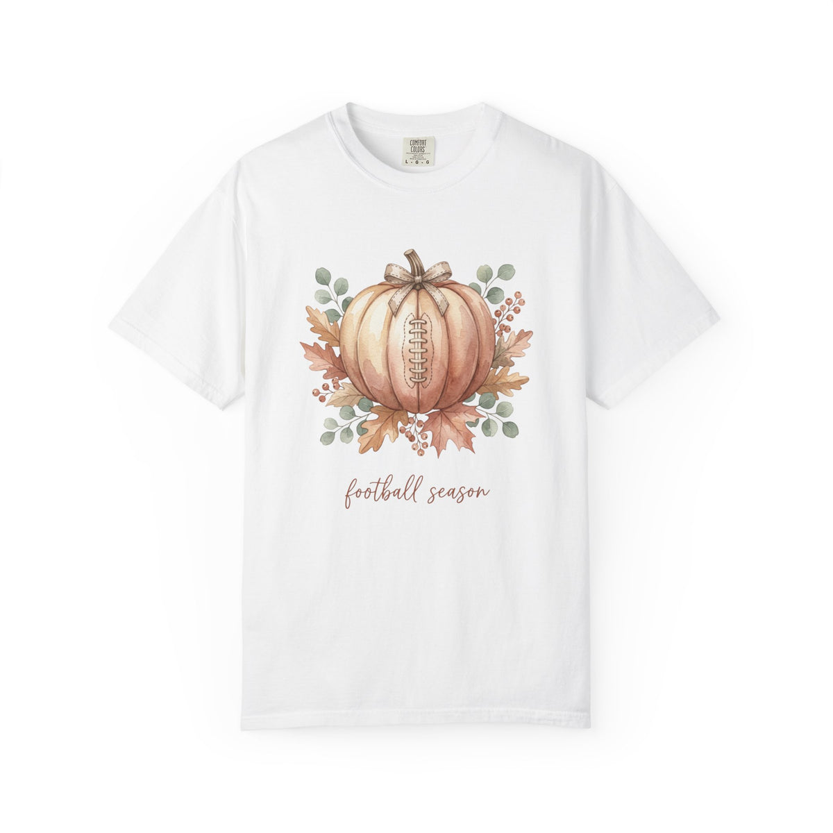 Football Season Pumpkin Graphic T-Shirt | Fall Football Lover Tee