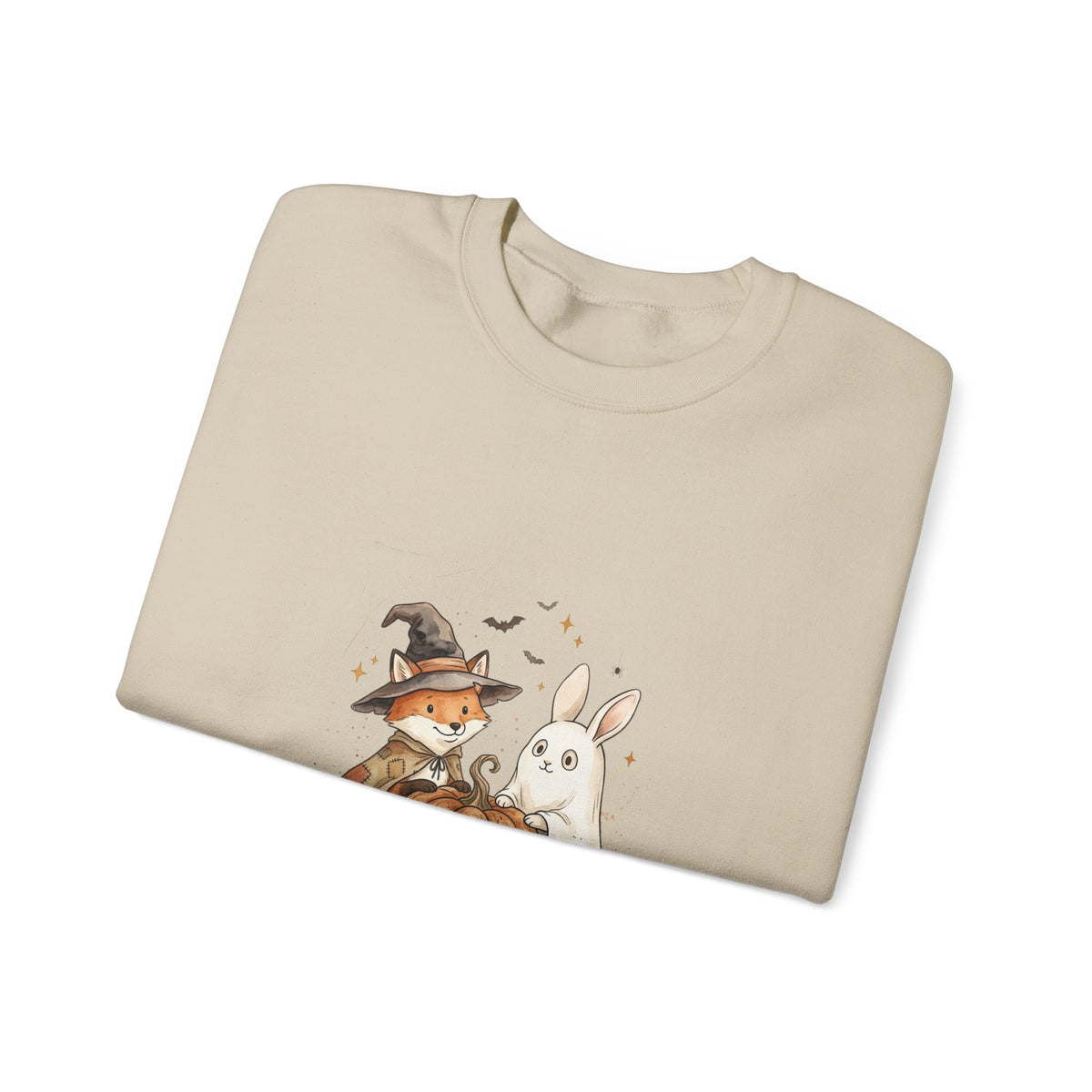 Woodland Fox & Ghost Bunny Sweatshirt | Halloween Crewneck
