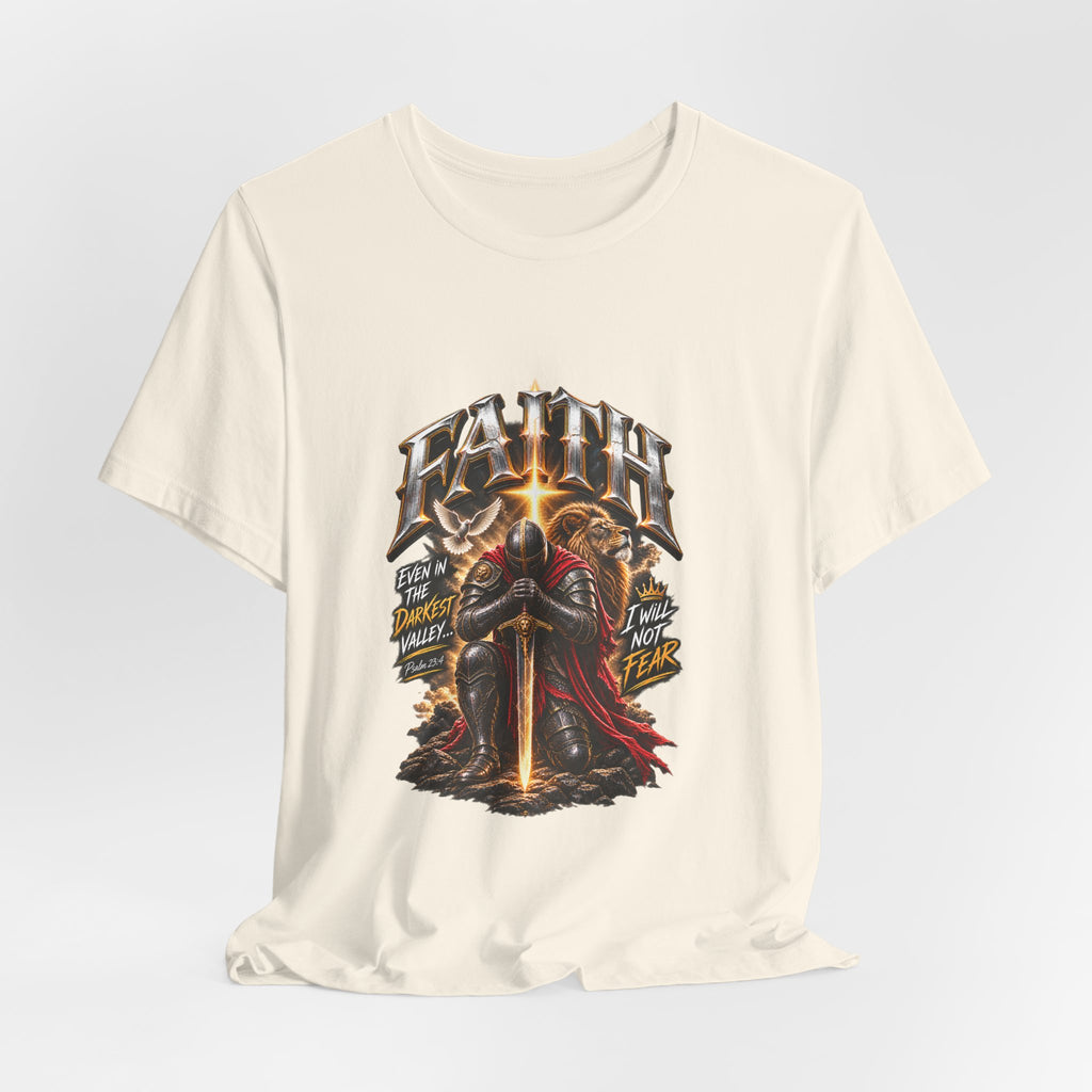 Faith Knight T-Shirt — "Faith" Sword Graphic Christian Tee