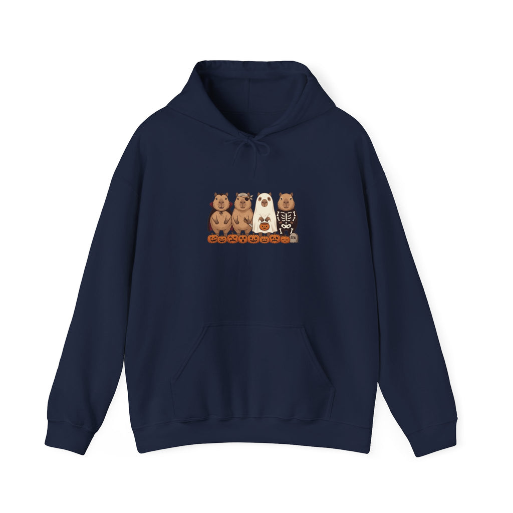 Halloween Bear Lineup Hoodie | Pumpkin Costume Pullover