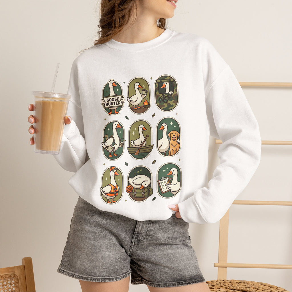Vintage Goose Patch Illustrations Crewneck Sweatshirt | Duck Pond Graphic