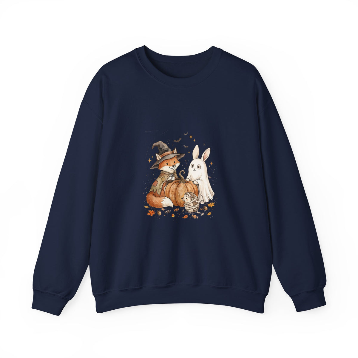 Woodland Fox & Ghost Bunny Sweatshirt | Halloween Crewneck
