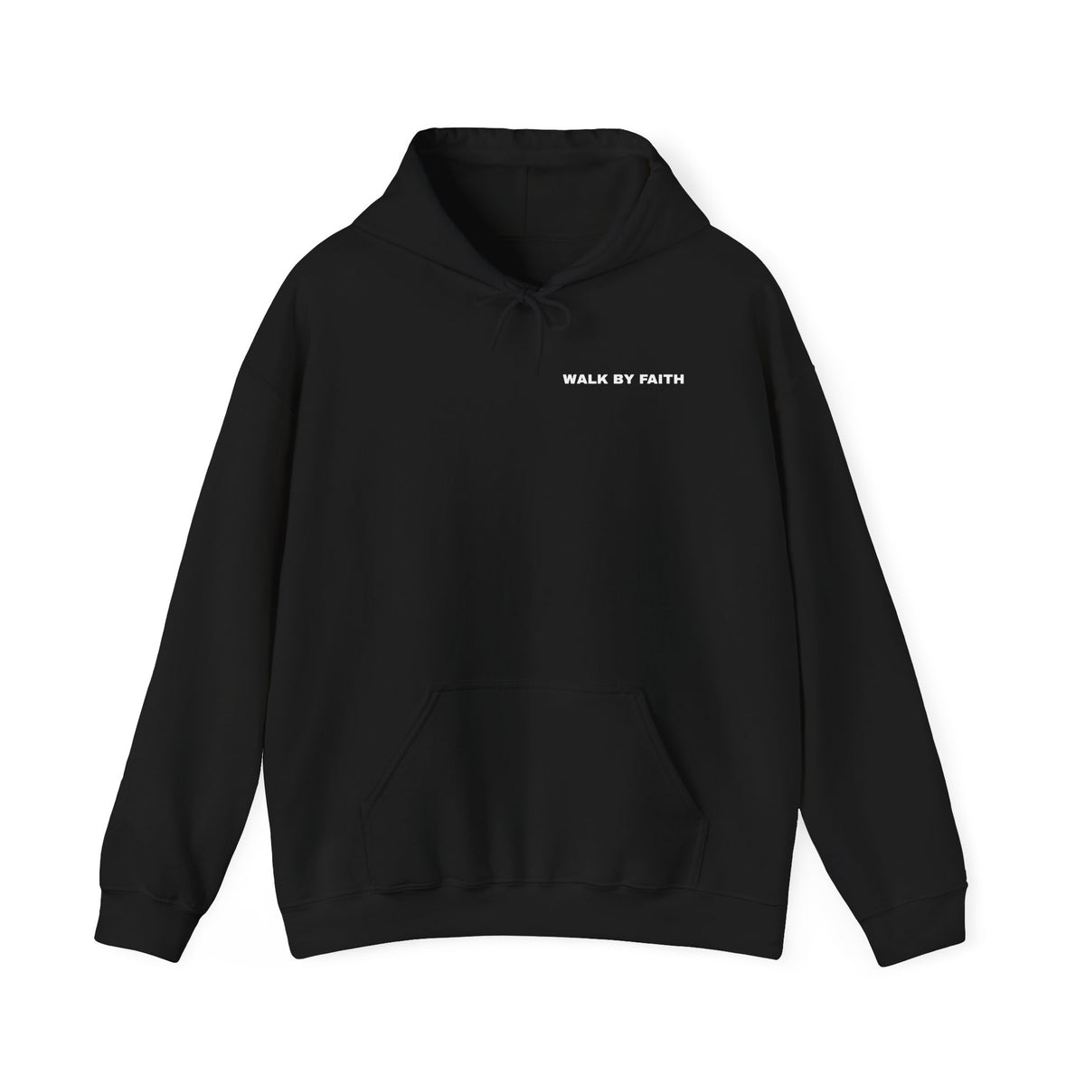 WALK BY FAITH Hoodie | Minimal Christian Quote Pullover