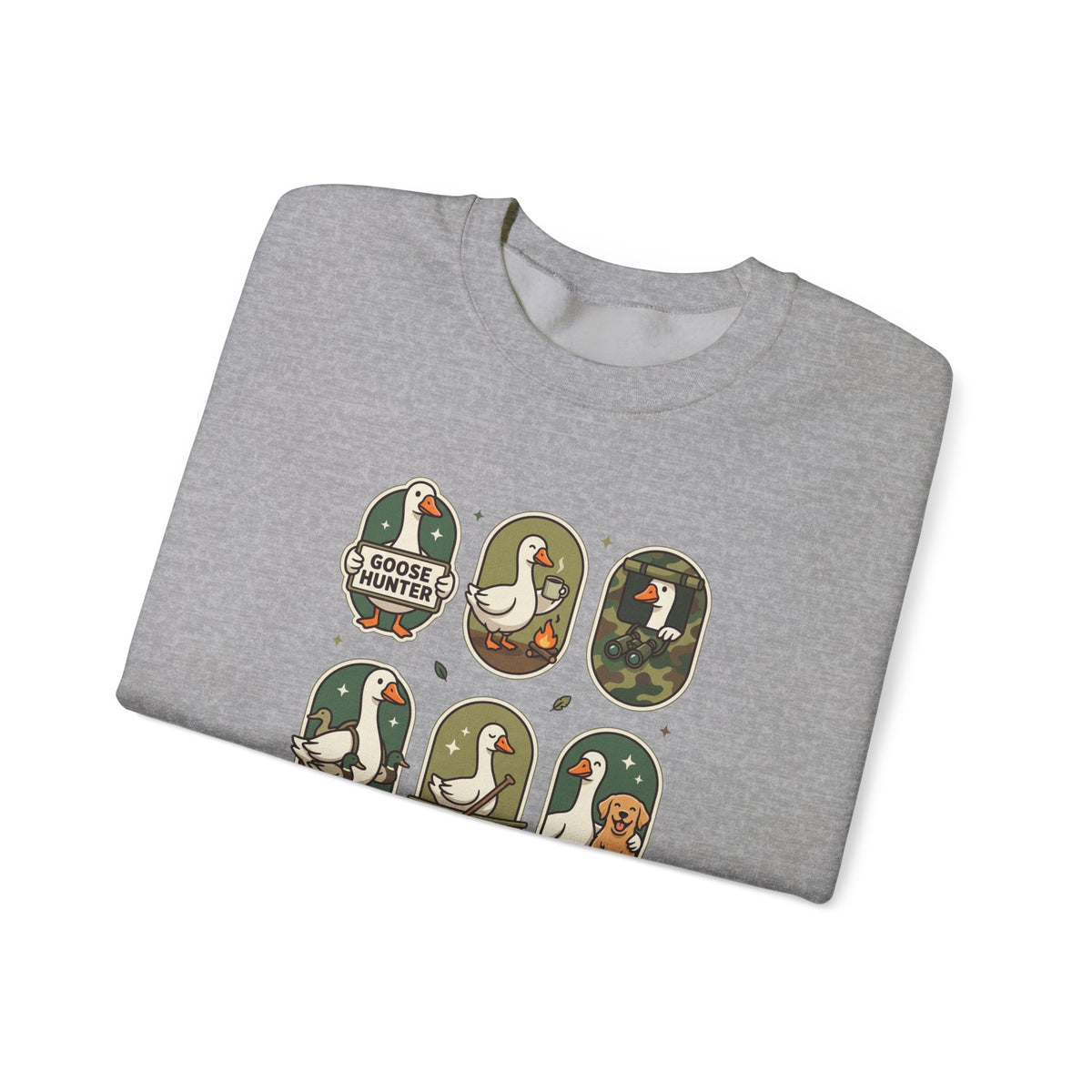 Vintage Goose Patch Illustrations Crewneck Sweatshirt | Duck Pond Graphic