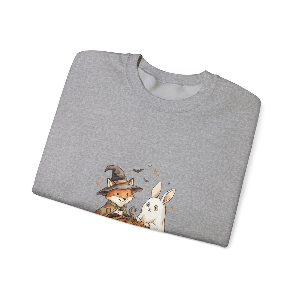 Woodland Fox & Ghost Bunny Sweatshirt | Halloween Crewneck