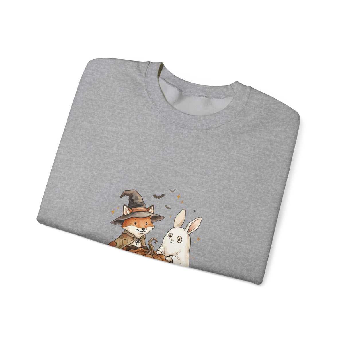 Woodland Fox & Ghost Bunny Sweatshirt | Halloween Crewneck