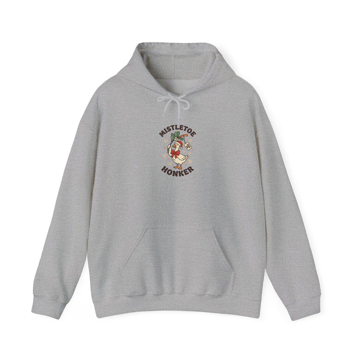 Mistletoe Honker Goose Hoodie | Festive Holiday Goose, Vintage Christmas