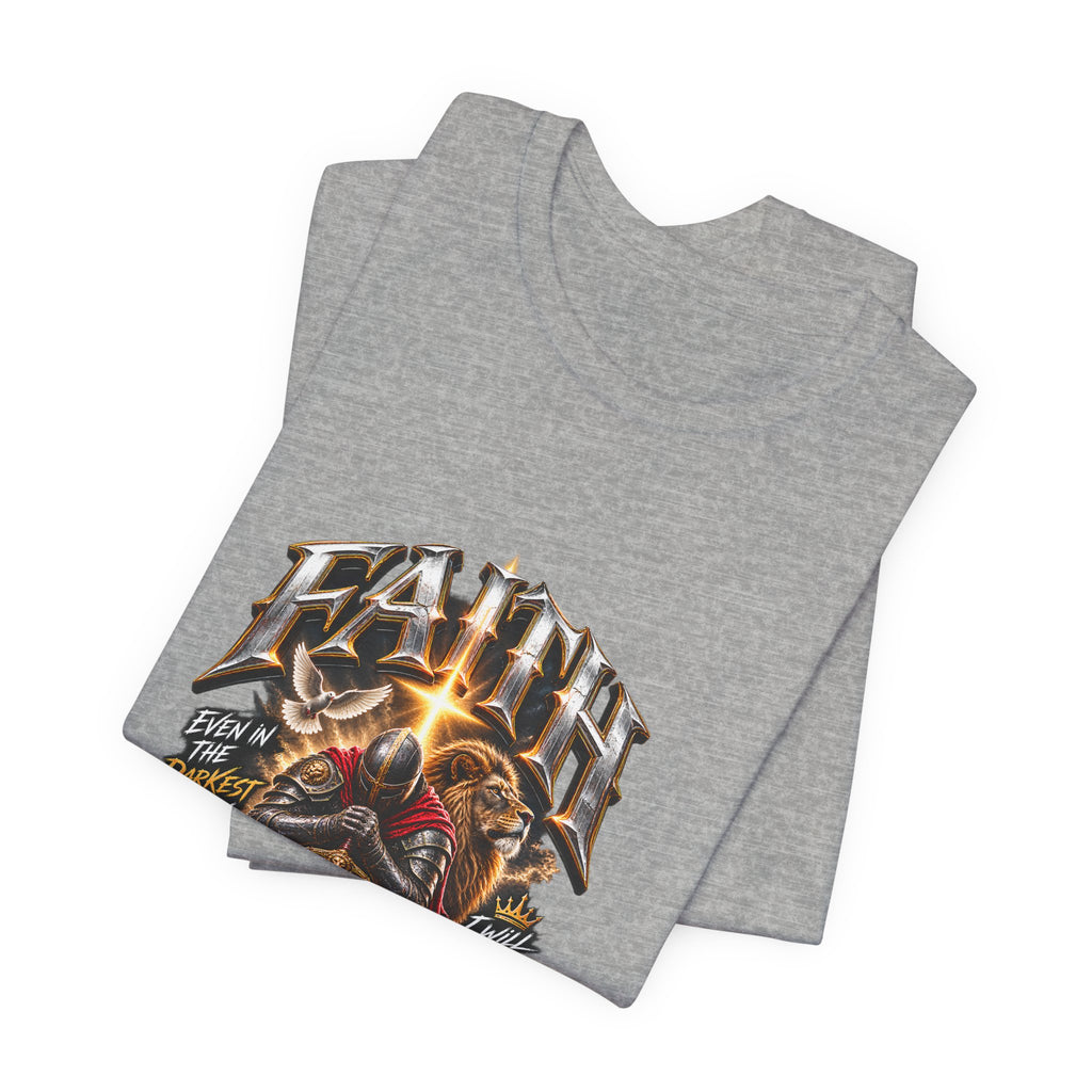 Faith Knight T-Shirt — "Faith" Sword Graphic Christian Tee