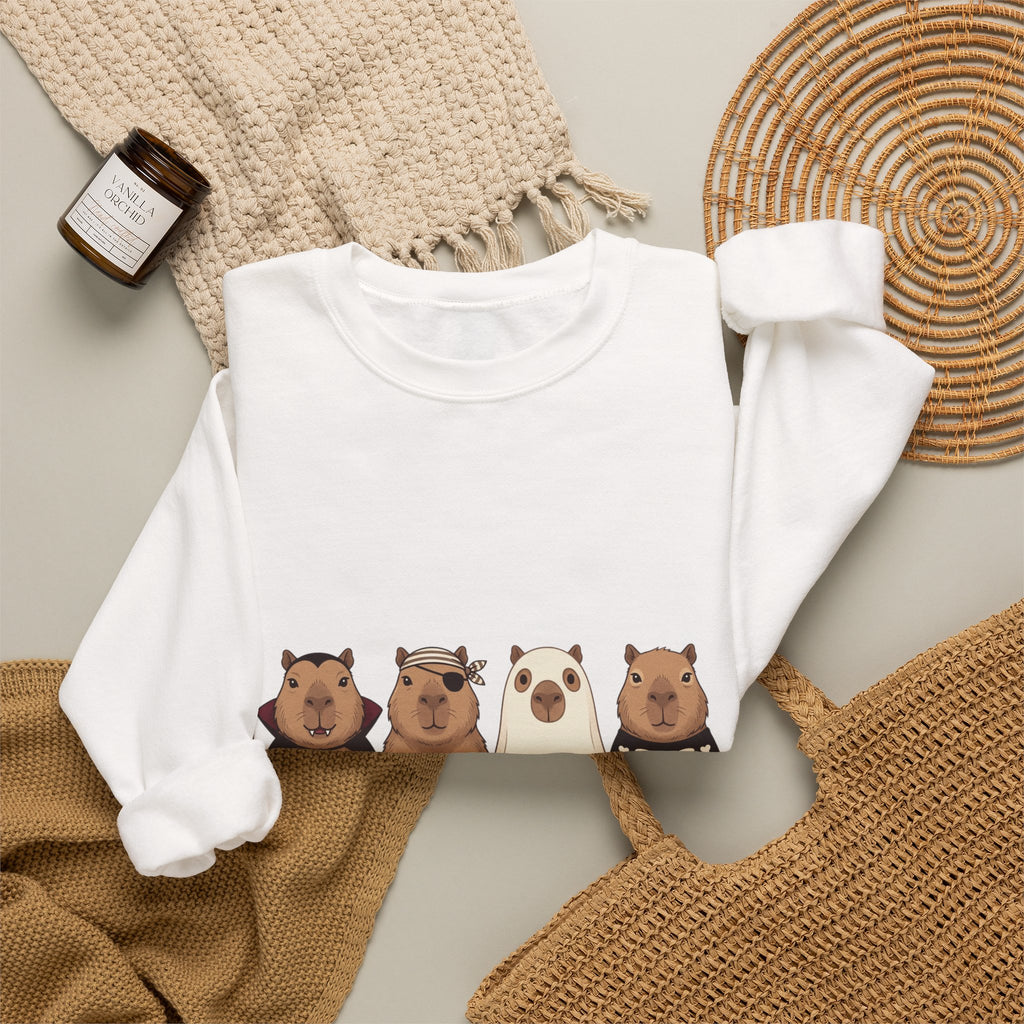 Halloween Bear Lineup Sweatshirt | Pumpkin Costume Crewneck