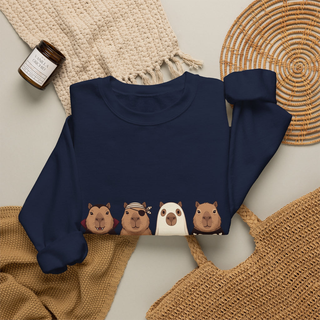 Halloween Bear Lineup Sweatshirt | Pumpkin Costume Crewneck
