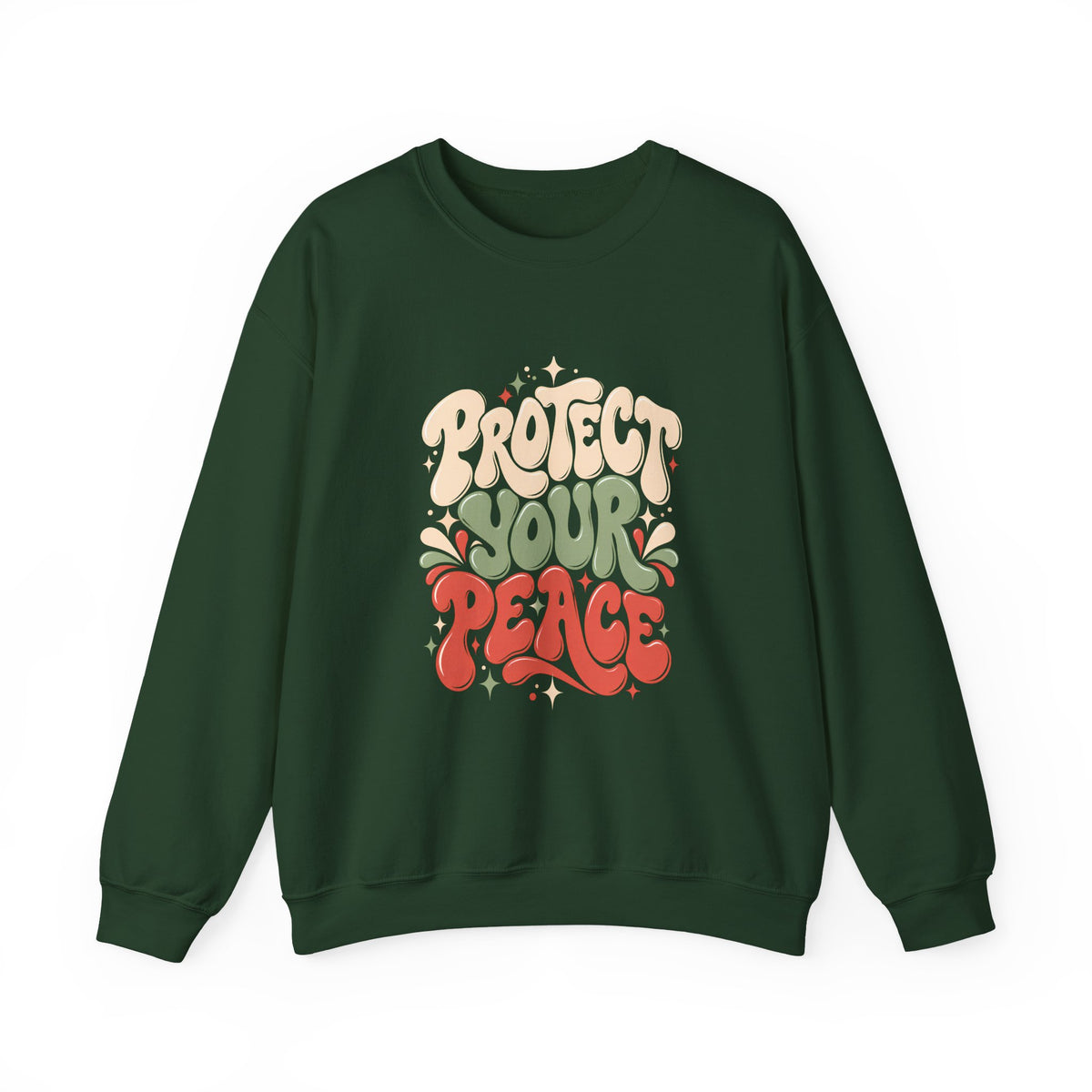 Protect Your Peace Sweatshirt | Retro Positive Quote Unisex Crewneck