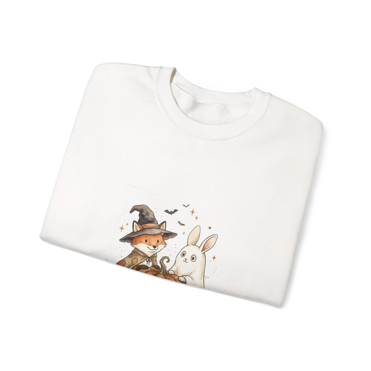 Woodland Fox & Ghost Bunny Sweatshirt | Halloween Crewneck