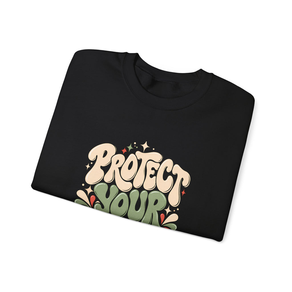 Protect Your Peace Sweatshirt | Retro Positive Quote Unisex Crewneck