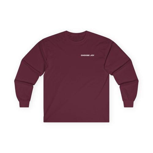 CHOOSE JOY Long Sleeve T-Shirt | Minimal Positive Quote Tee