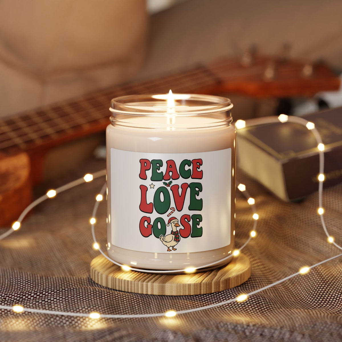 Peace Love Goose Soy Candle | 9 oz Christmas Gift