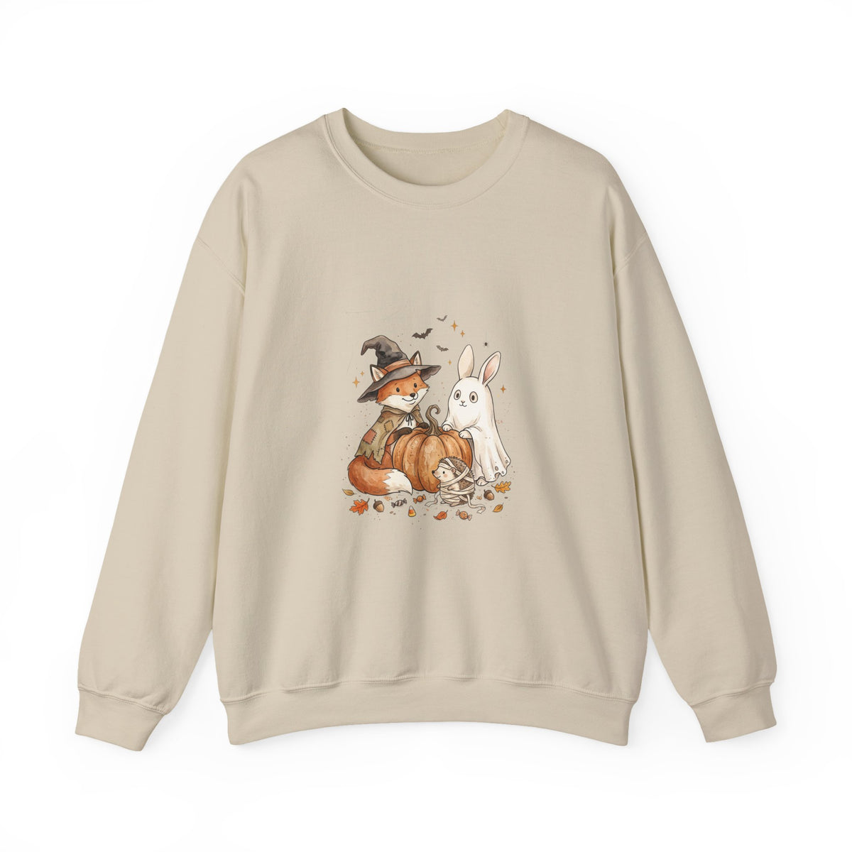 Woodland Fox & Ghost Bunny Sweatshirt | Halloween Crewneck