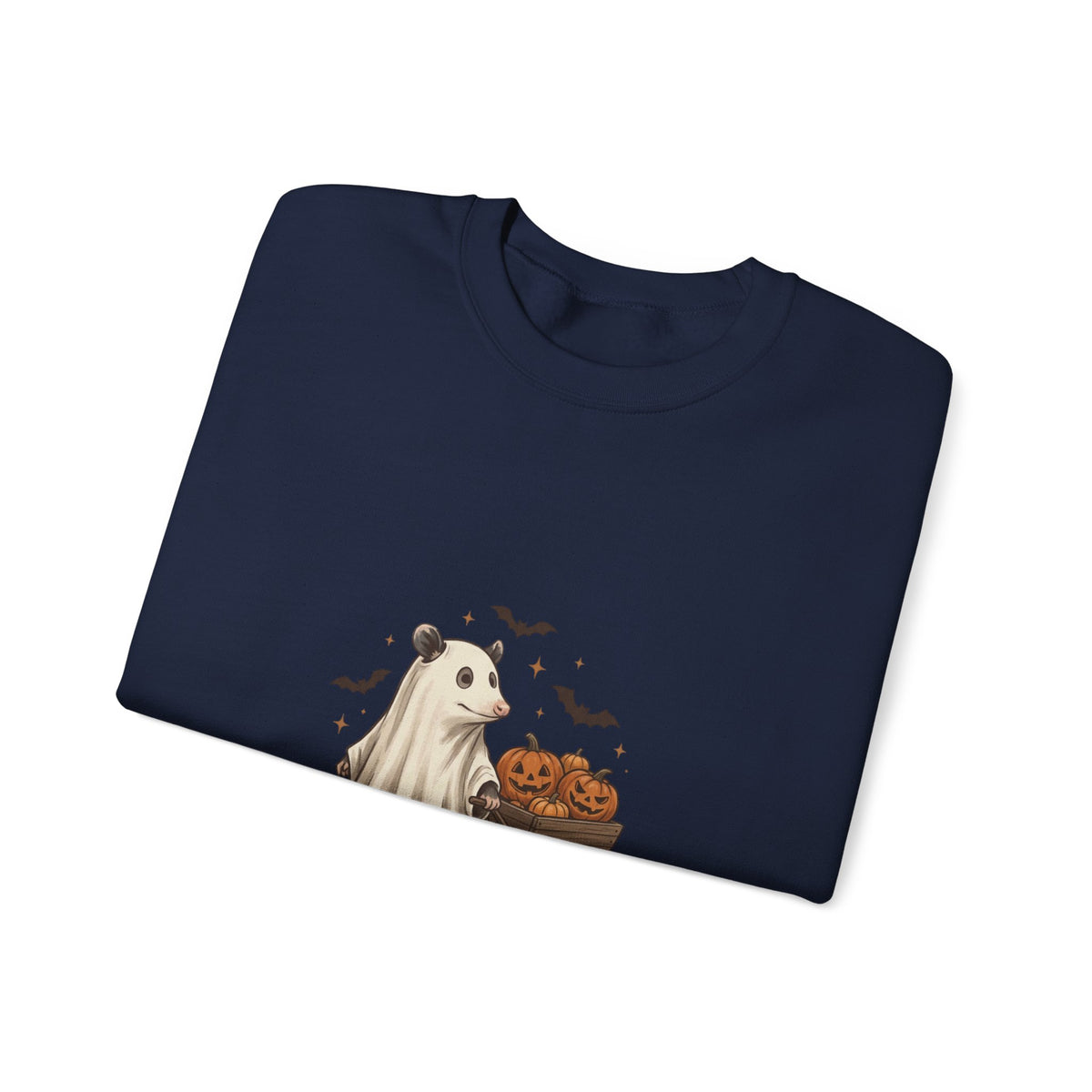 Halloween Ghost Animal Graphic Sweatshirt | Pumpkin Wagon Crewneck