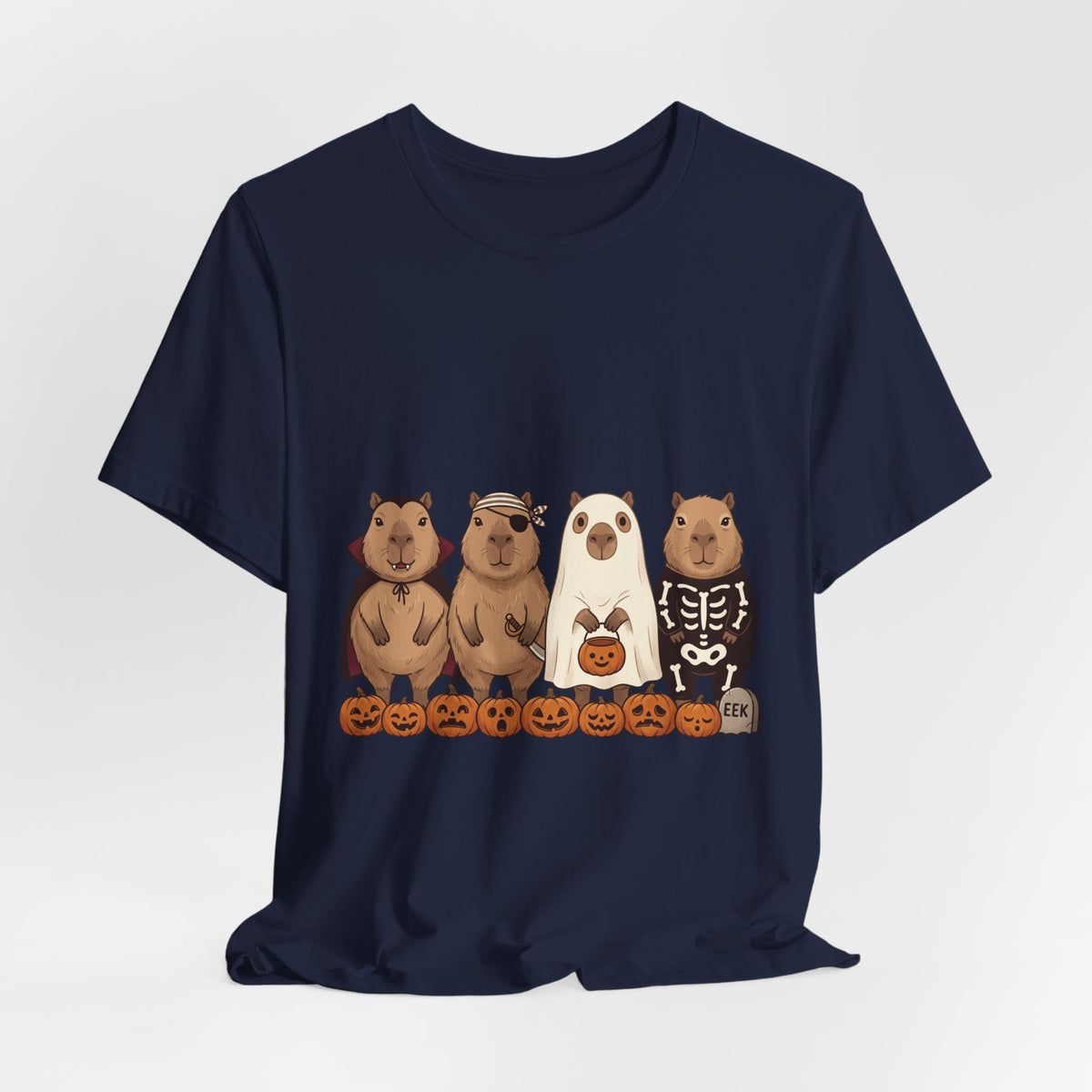 Halloween Bear Lineup T-Shirt | Pumpkin Costume Graphic Tee