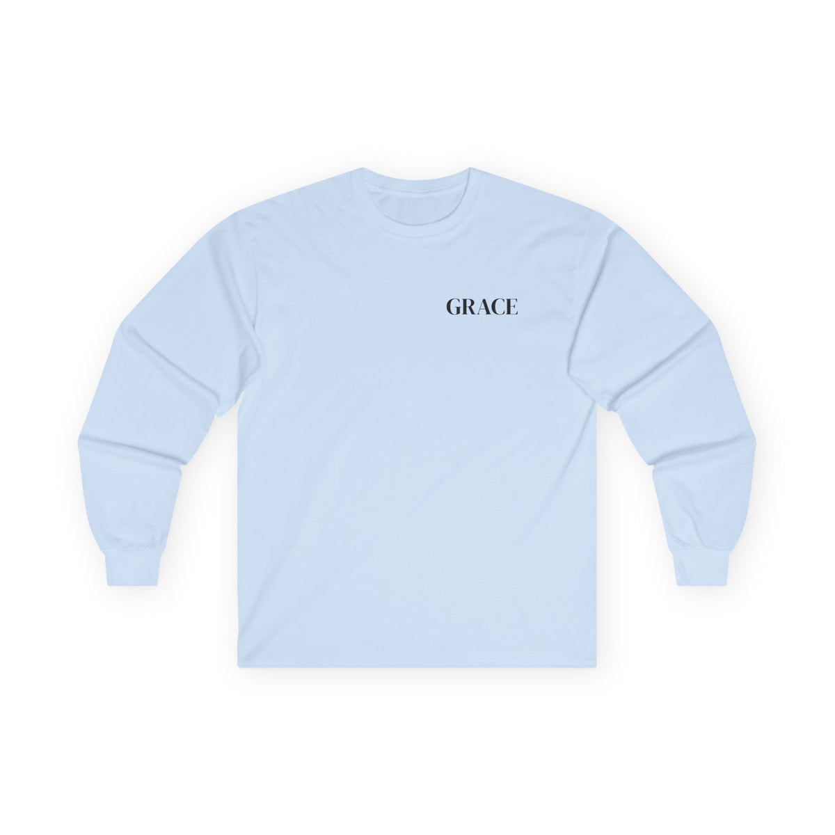 GRACE Long Sleeve T-Shirt | Minimal Faith-Inspired Unisex Tee