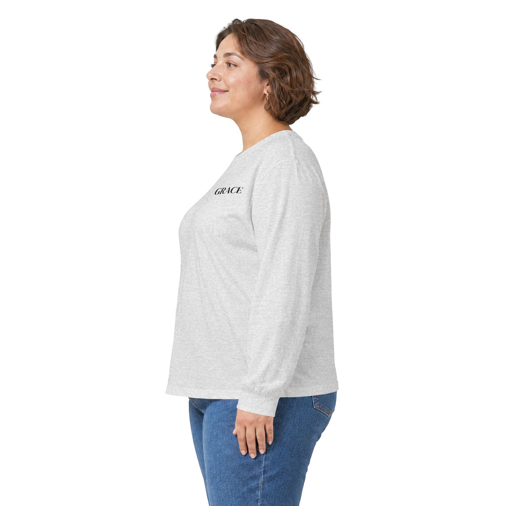 GRACE Long Sleeve T-Shirt | Minimal Faith-Inspired Unisex Tee