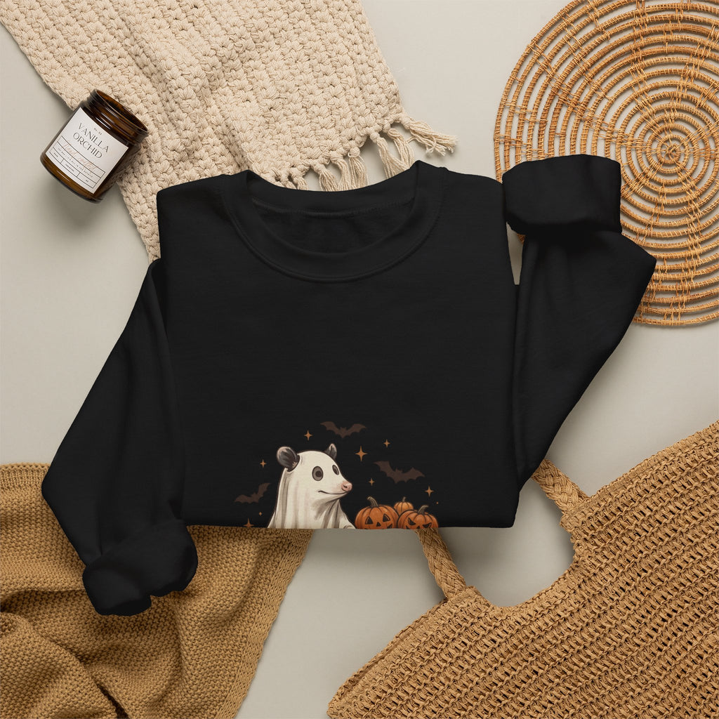 Halloween Ghost Animal Graphic Sweatshirt | Pumpkin Wagon Crewneck