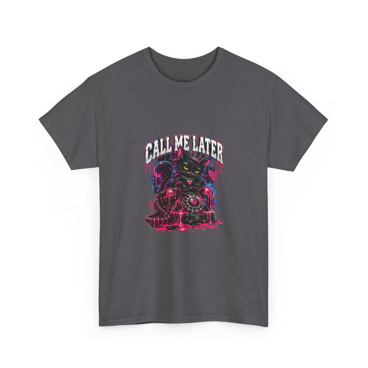 Call Me Later Neon Cat T-Shirt | FAITHNOVAS