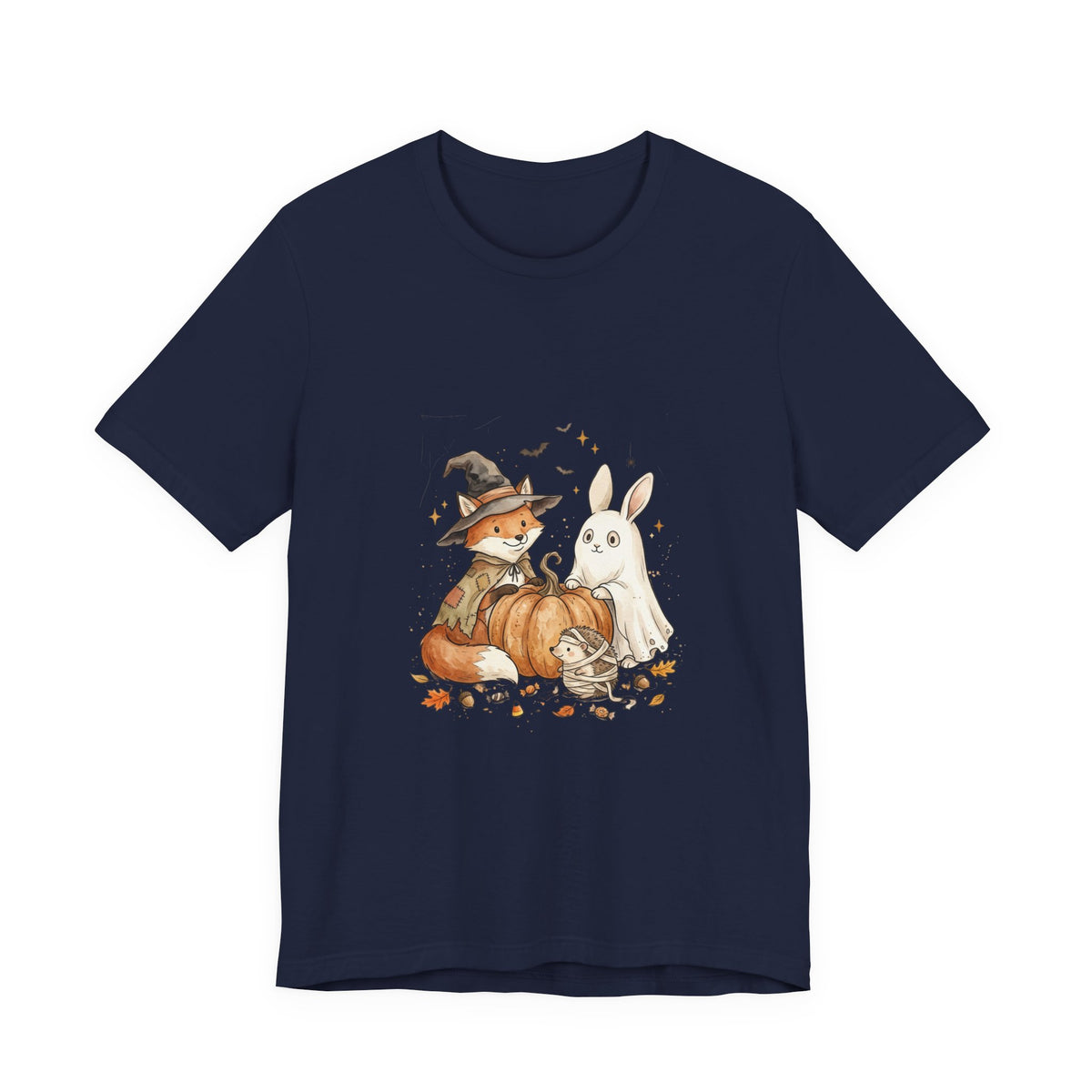 Woodland Fox & Ghost Bunny T-Shirt | Cute Halloween Tee