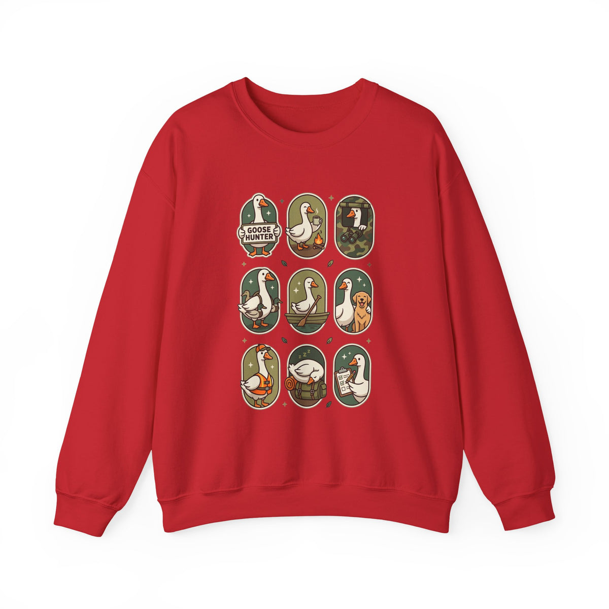 Vintage Goose Patch Illustrations Crewneck Sweatshirt | Duck Pond Graphic