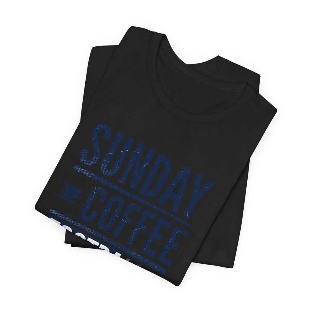 Sunday Coffee Football Repeat T-Shirt | Navy Text Graphic Tee