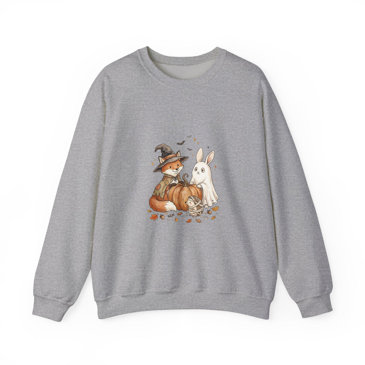 Woodland Fox & Ghost Bunny Sweatshirt | Halloween Crewneck