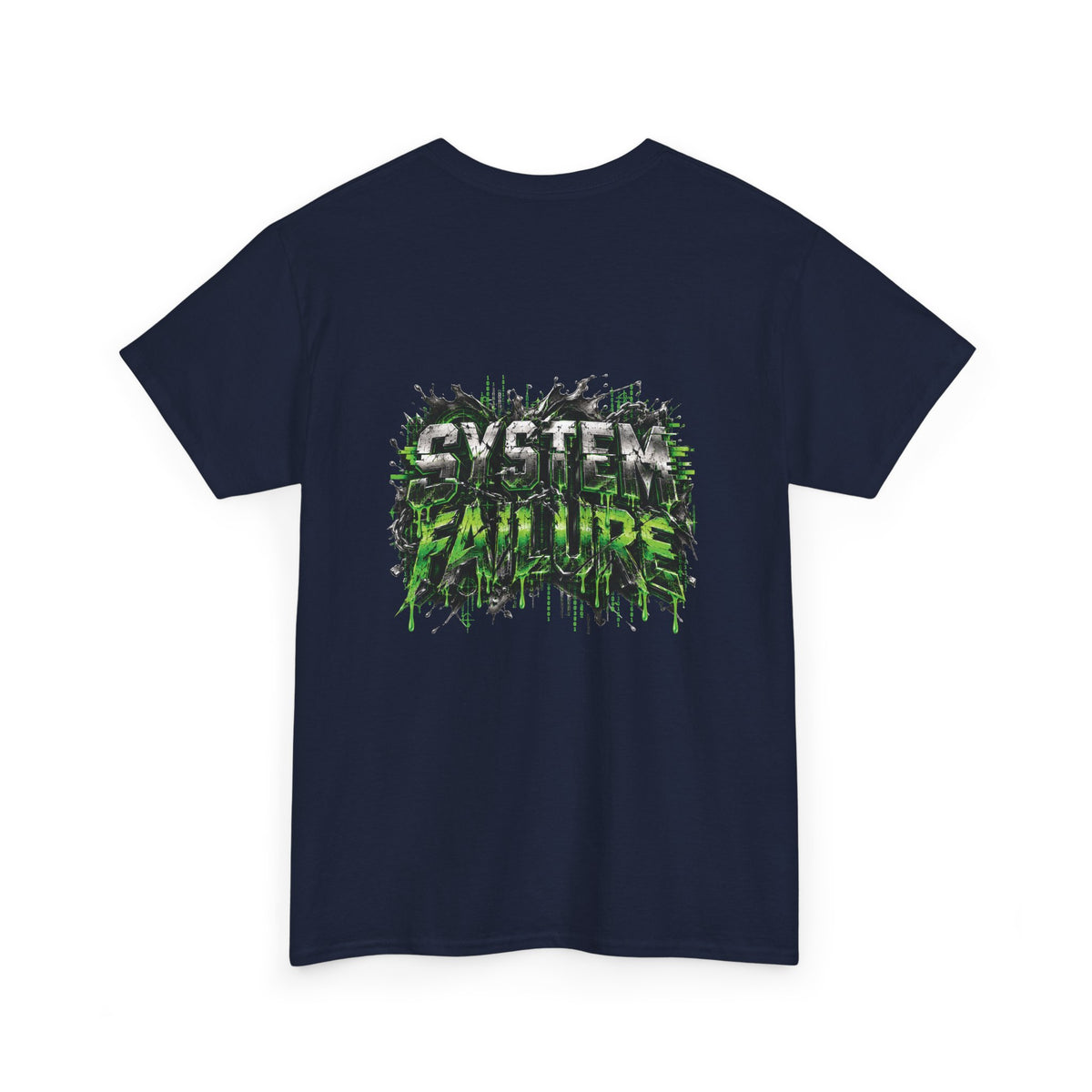 System Failure Green Graffiti Back-Print T-Shirt | FAITHNOVAS