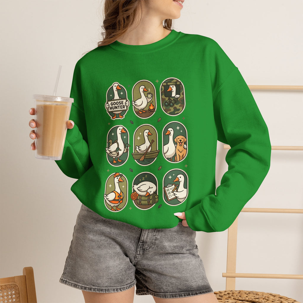 Vintage Goose Patch Illustrations Crewneck Sweatshirt | Duck Pond Graphic