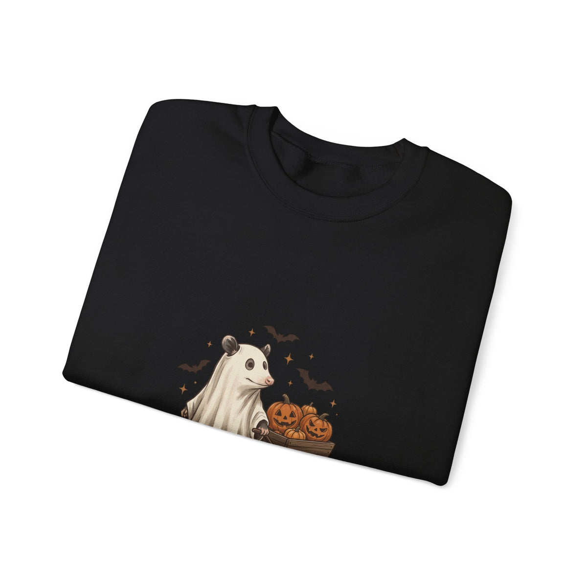 Halloween Ghost Animal Graphic Sweatshirt | Pumpkin Wagon Crewneck