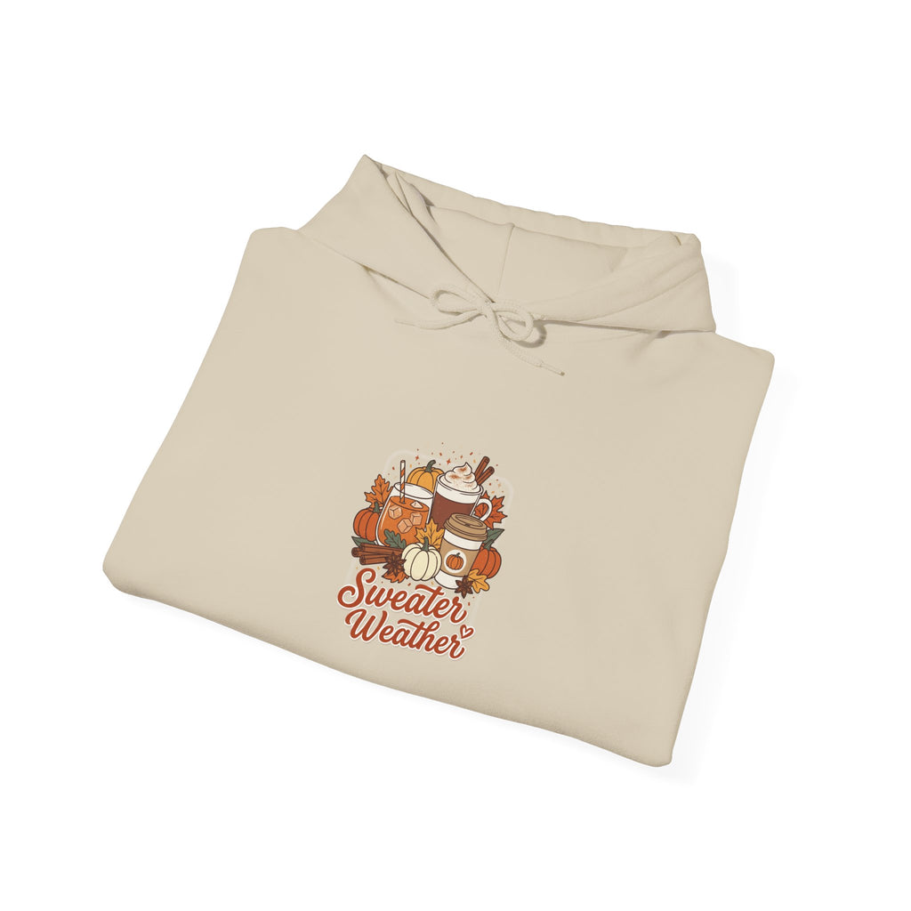 Sweater Weather Hoodie | Cozy Fall Drinks Graphic Pullover