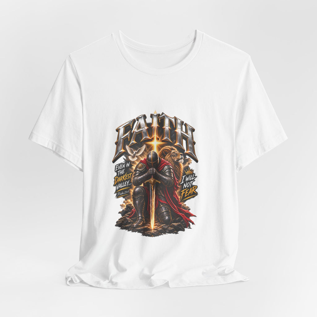 Faith Knight T-Shirt — "Faith" Sword Graphic Christian Tee