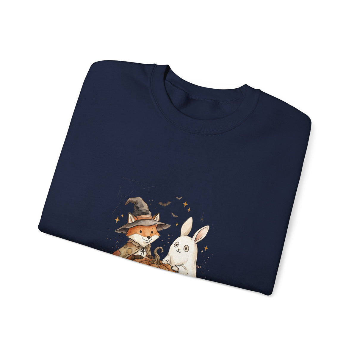 Woodland Fox & Ghost Bunny Sweatshirt | Halloween Crewneck