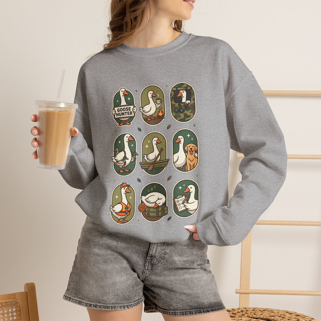 Vintage Goose Patch Illustrations Crewneck Sweatshirt | Duck Pond Graphic