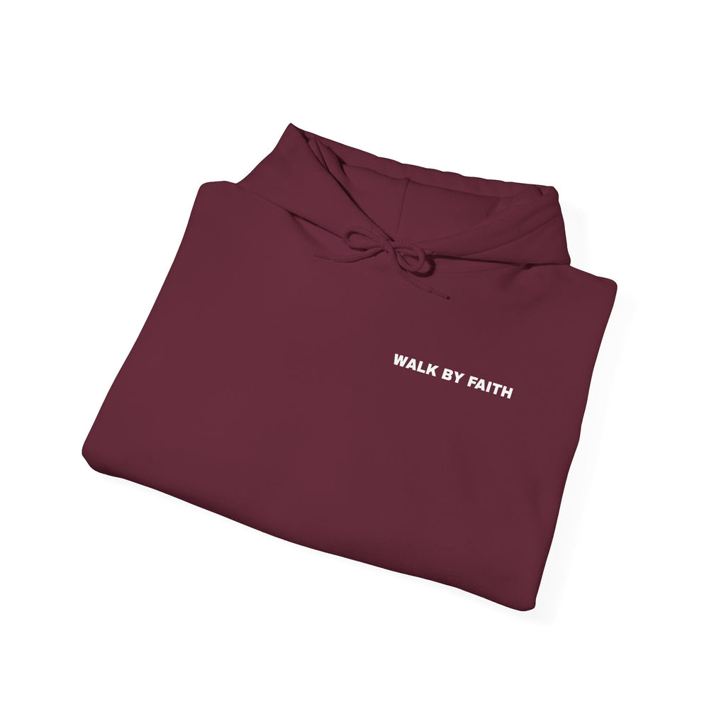 WALK BY FAITH Hoodie | Minimal Christian Quote Pullover