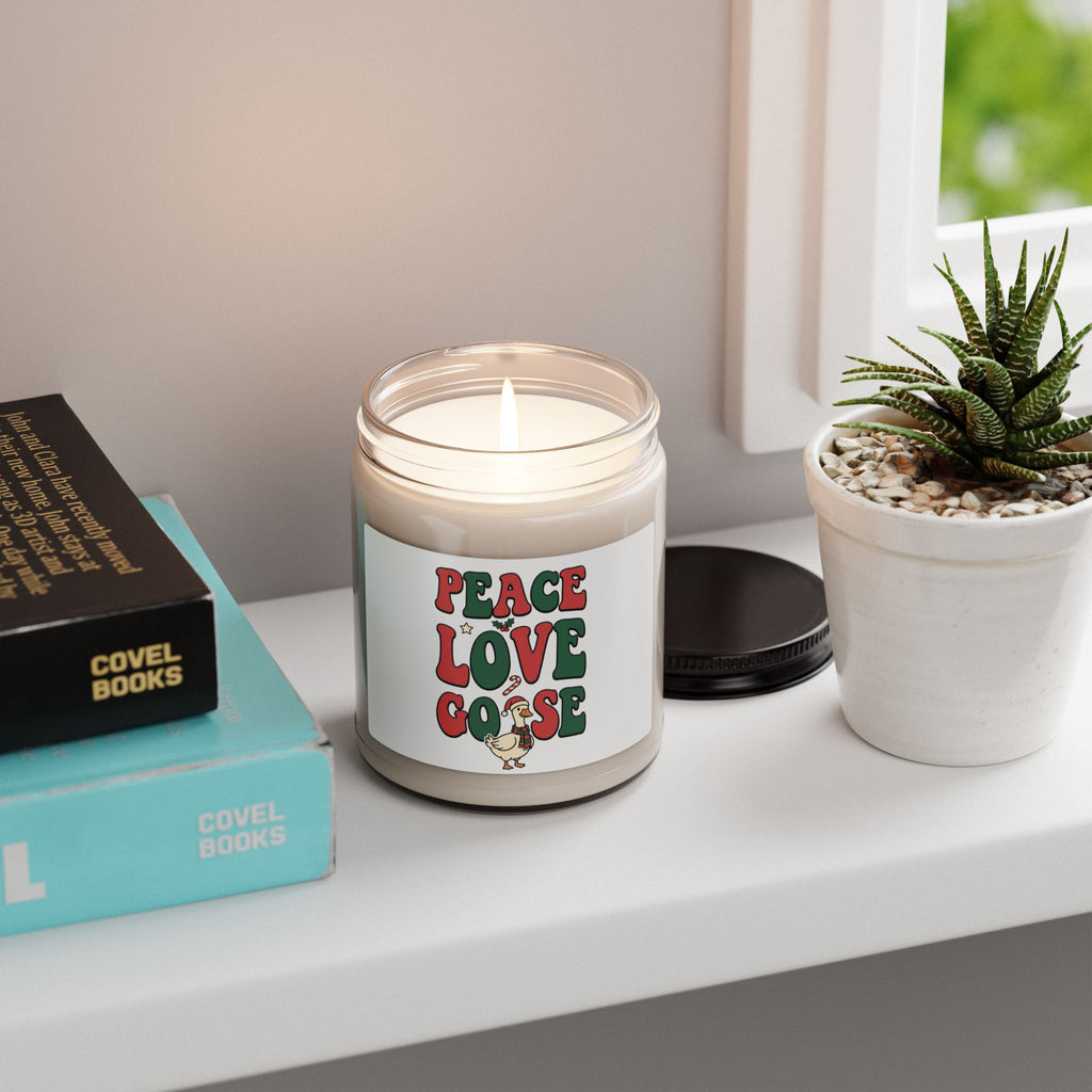 Peace Love Goose Soy Candle | 9 oz Christmas Gift