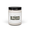 Blessed Camo Lettering Soy Candle | 9 oz Faith-Inspired Gift