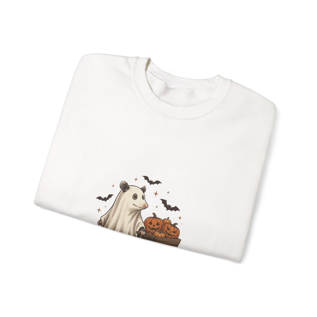 Halloween Ghost Animal Graphic Sweatshirt | Pumpkin Wagon Crewneck