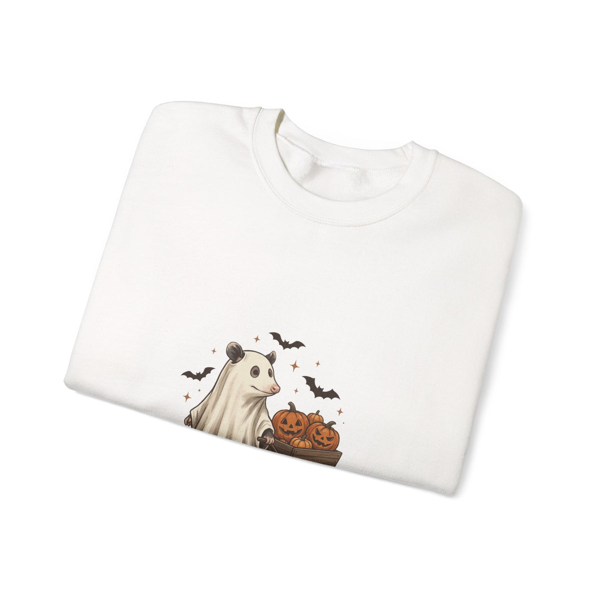 Halloween Ghost Animal Graphic Sweatshirt | Pumpkin Wagon Crewneck