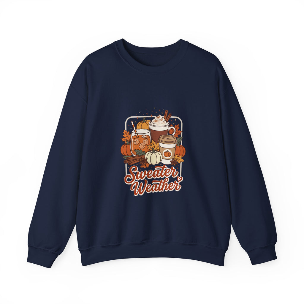 Sweater Weather Sweatshirt | Cozy Fall Drinks Crewneck