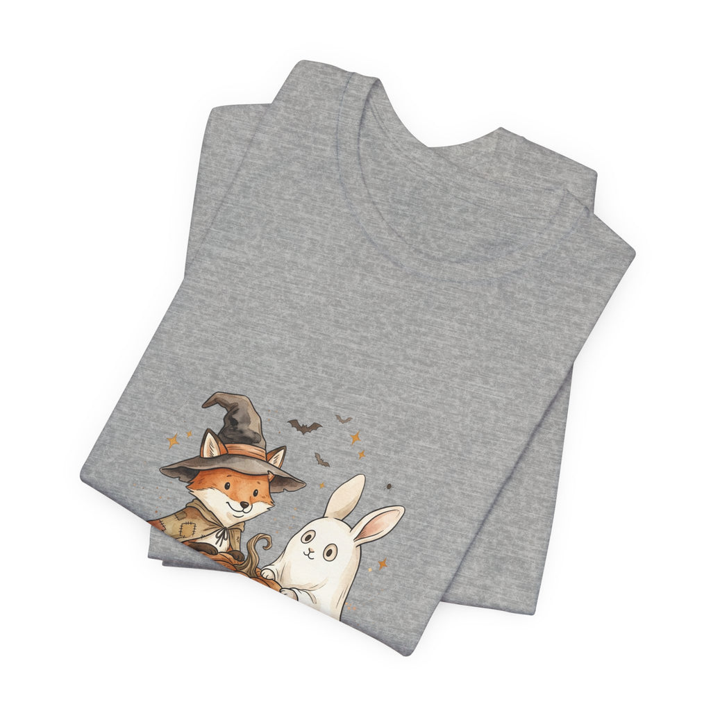 Woodland Fox & Ghost Bunny T-Shirt | Cute Halloween Tee