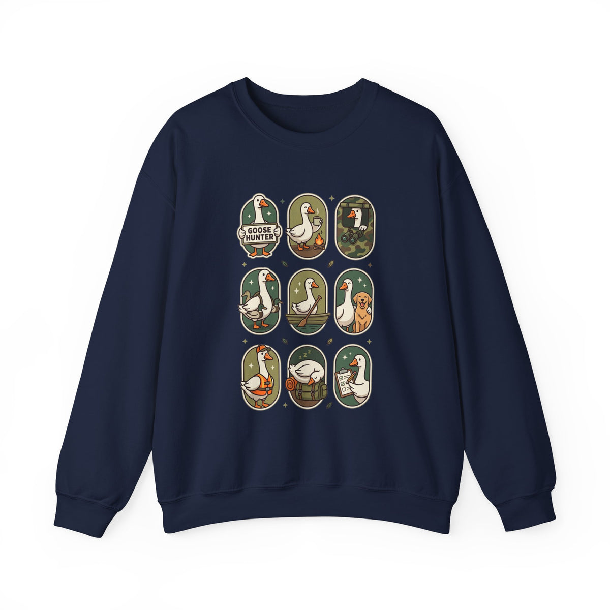 Vintage Goose Patch Illustrations Crewneck Sweatshirt | Duck Pond Graphic