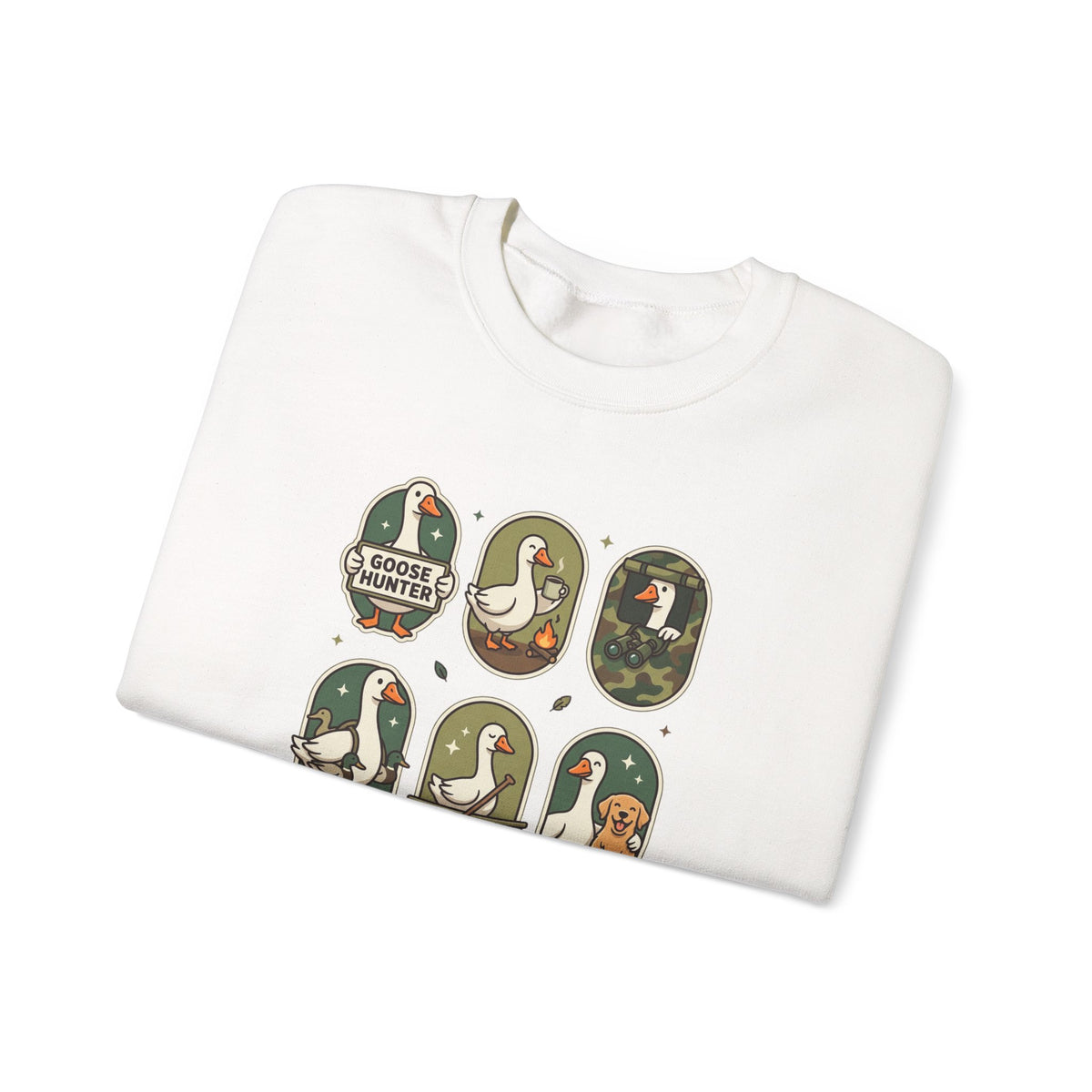Vintage Goose Patch Illustrations Crewneck Sweatshirt | Duck Pond Graphic