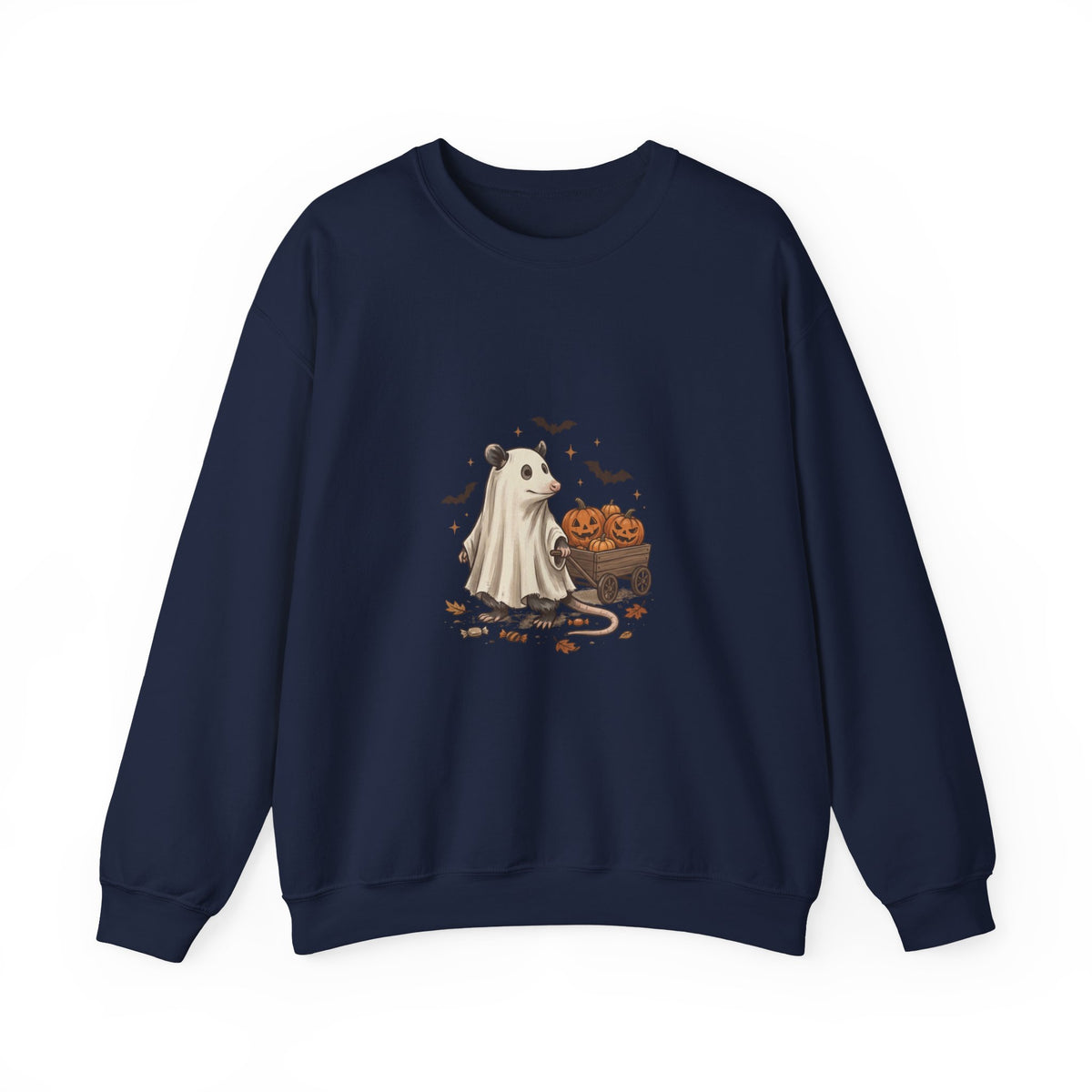 Halloween Ghost Animal Graphic Sweatshirt | Pumpkin Wagon Crewneck