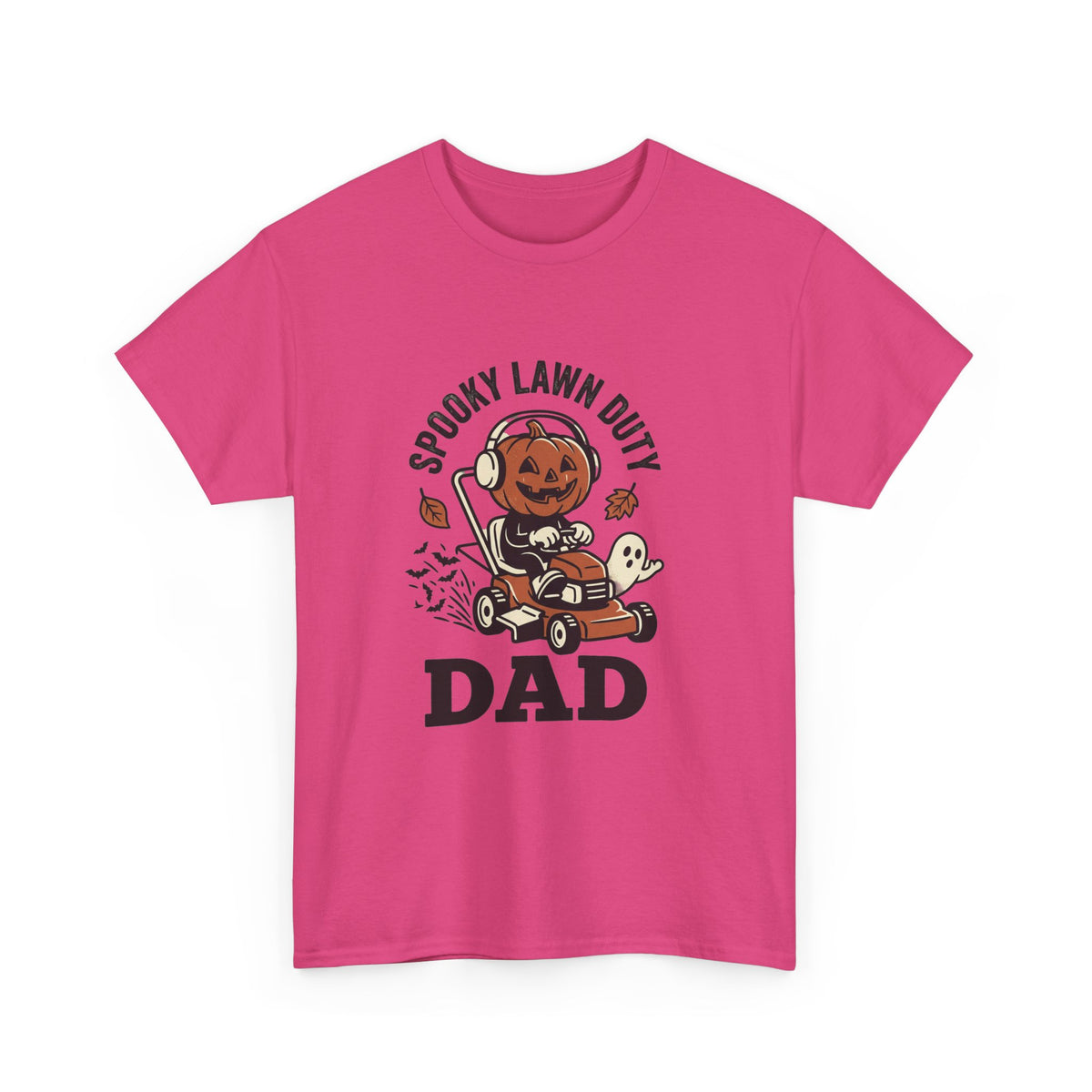 Spooky Lawn Duty Dad T-Shirt | Halloween Pumpkin Mower Tee