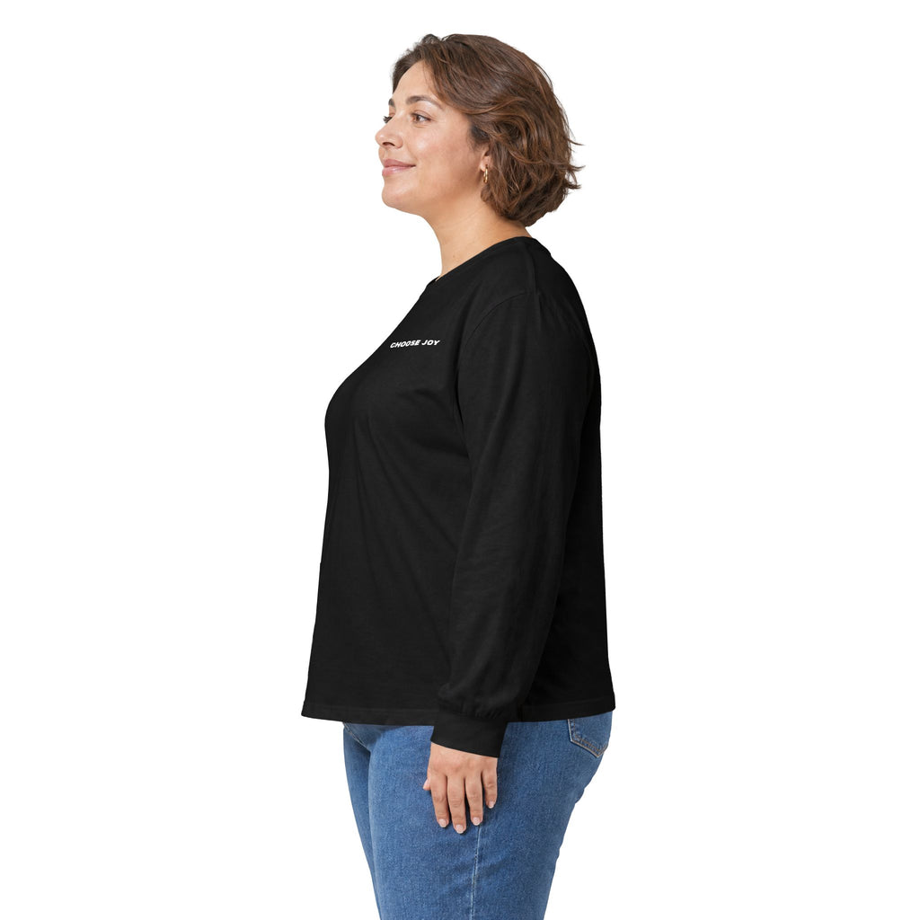 CHOOSE JOY Long Sleeve T-Shirt | Minimal Positive Quote Tee